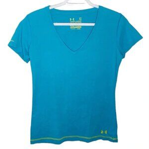 Under Armour XS Blue Charged Cotton Semi-fitted Heather Athletic T-Shirt
